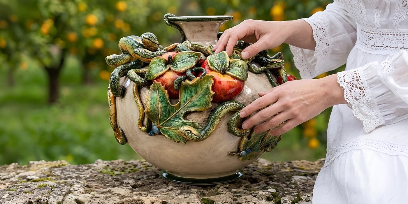 I Giardini dell’Eden: Viaggio tra Mito, Arte e Bellezza nella Nuova Collezione di Ceramiche Sofia