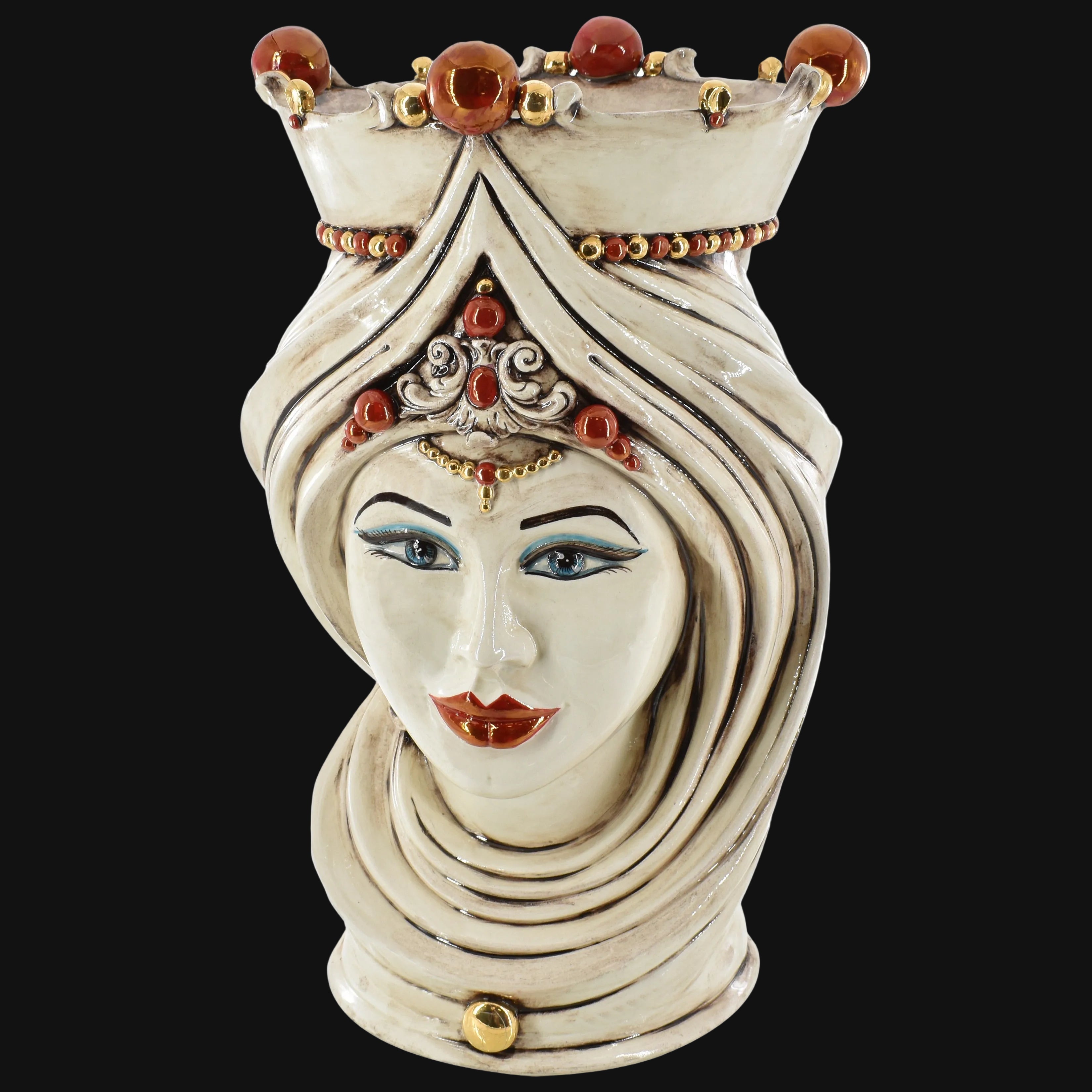 Modern Sicilian ceramic "Moor's head" from Caltagirone