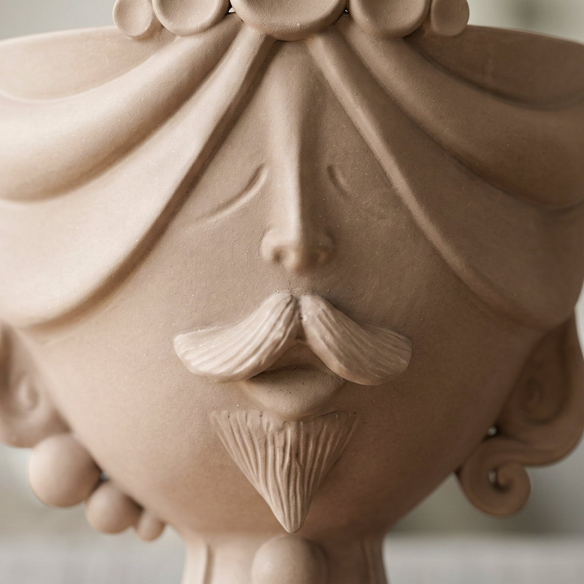 Zahira Testa di Moro Vase H 30 cm / 11.8", Man – Testa di Moro from Caltagirone, Sicily
