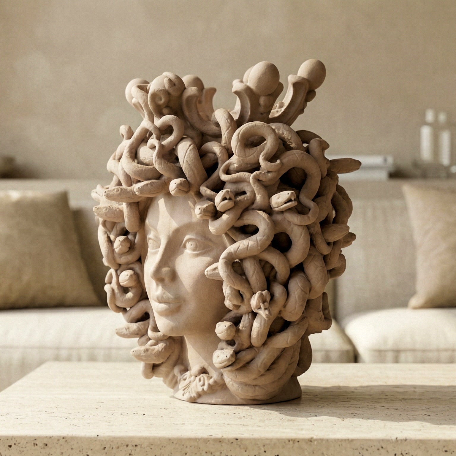 Medusa Head Vase H 38 cm / 15" – Testa di Moro from Caltagirone, Sicily