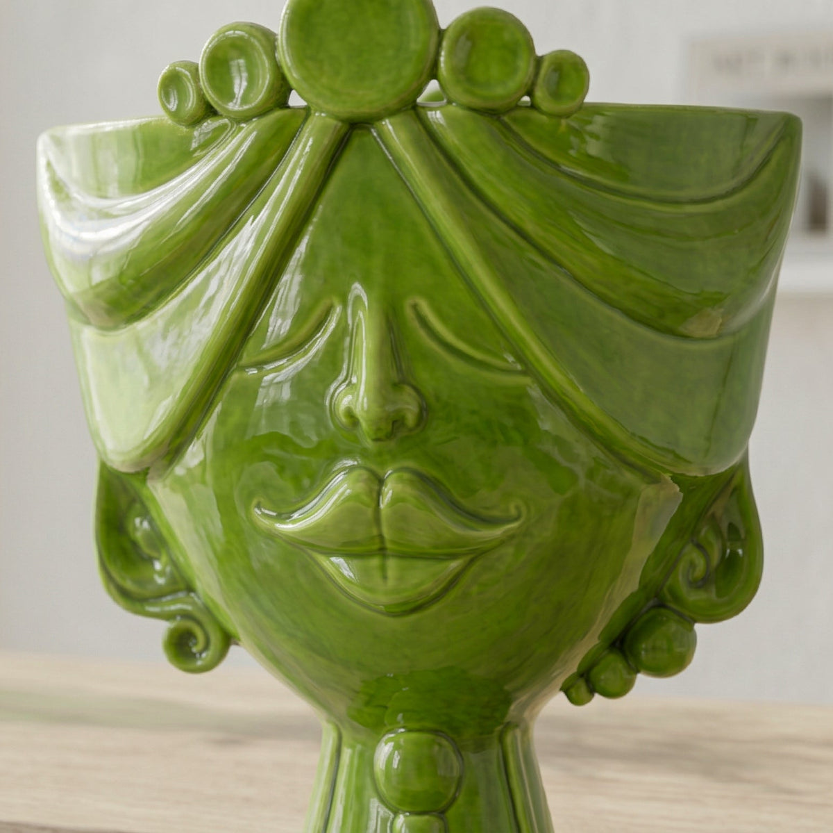 Zahira Sicilian Moor's Head H 30 cm / 11.8", Woman – Testa di Moro from Caltagirone, Sicily