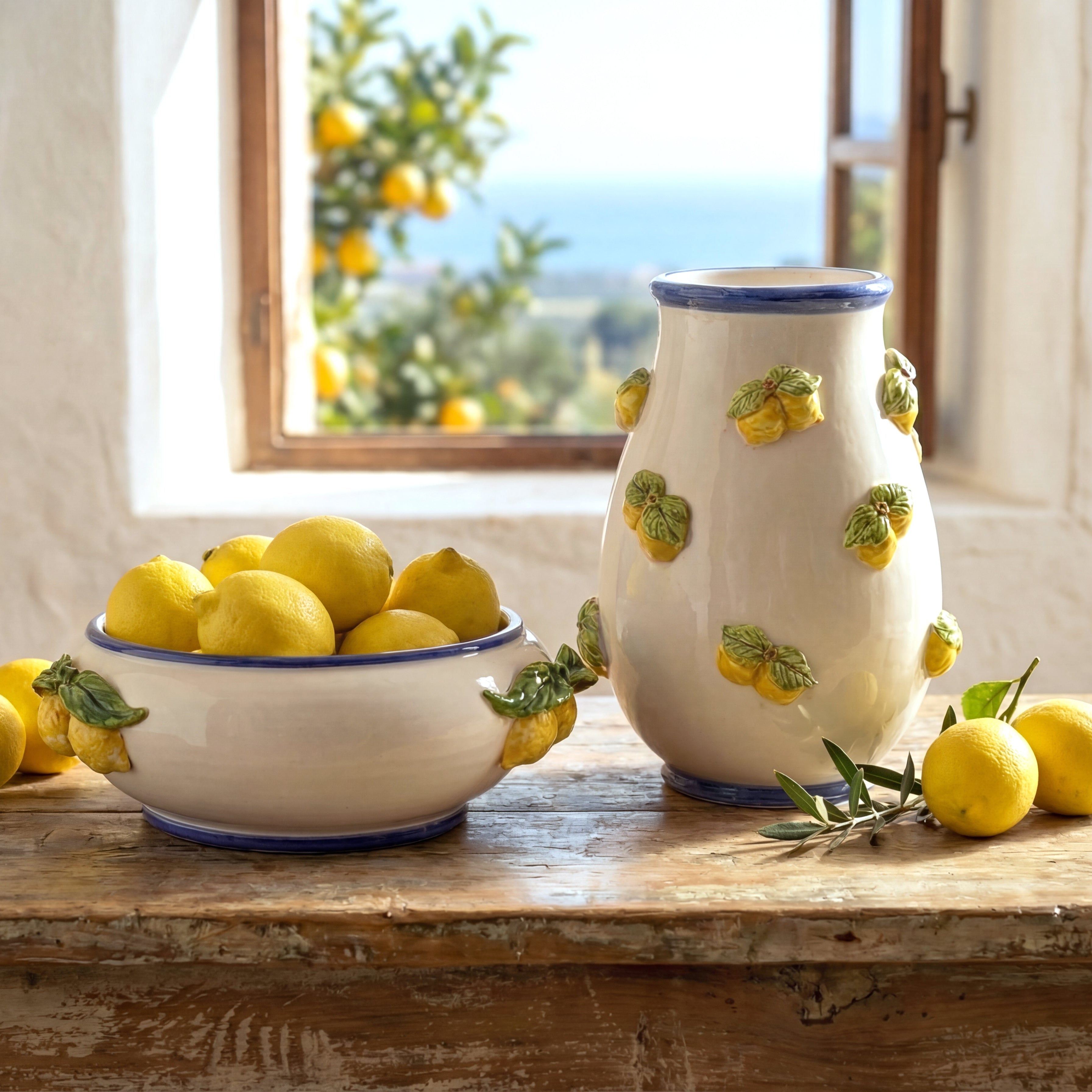 Italian Ceramic Vase – Sicilian majolica handcrafted in Caltagirone