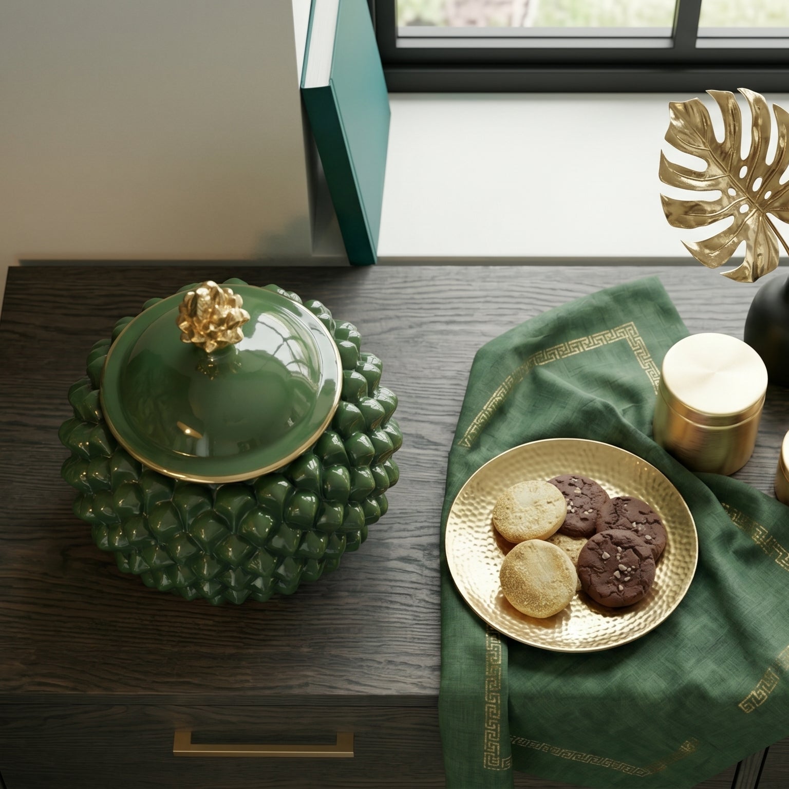 Sicilian Pine Cone Cookie Jar Ø 20 cm / Ø 7.9" – Sicilian tradition from Caltagirone