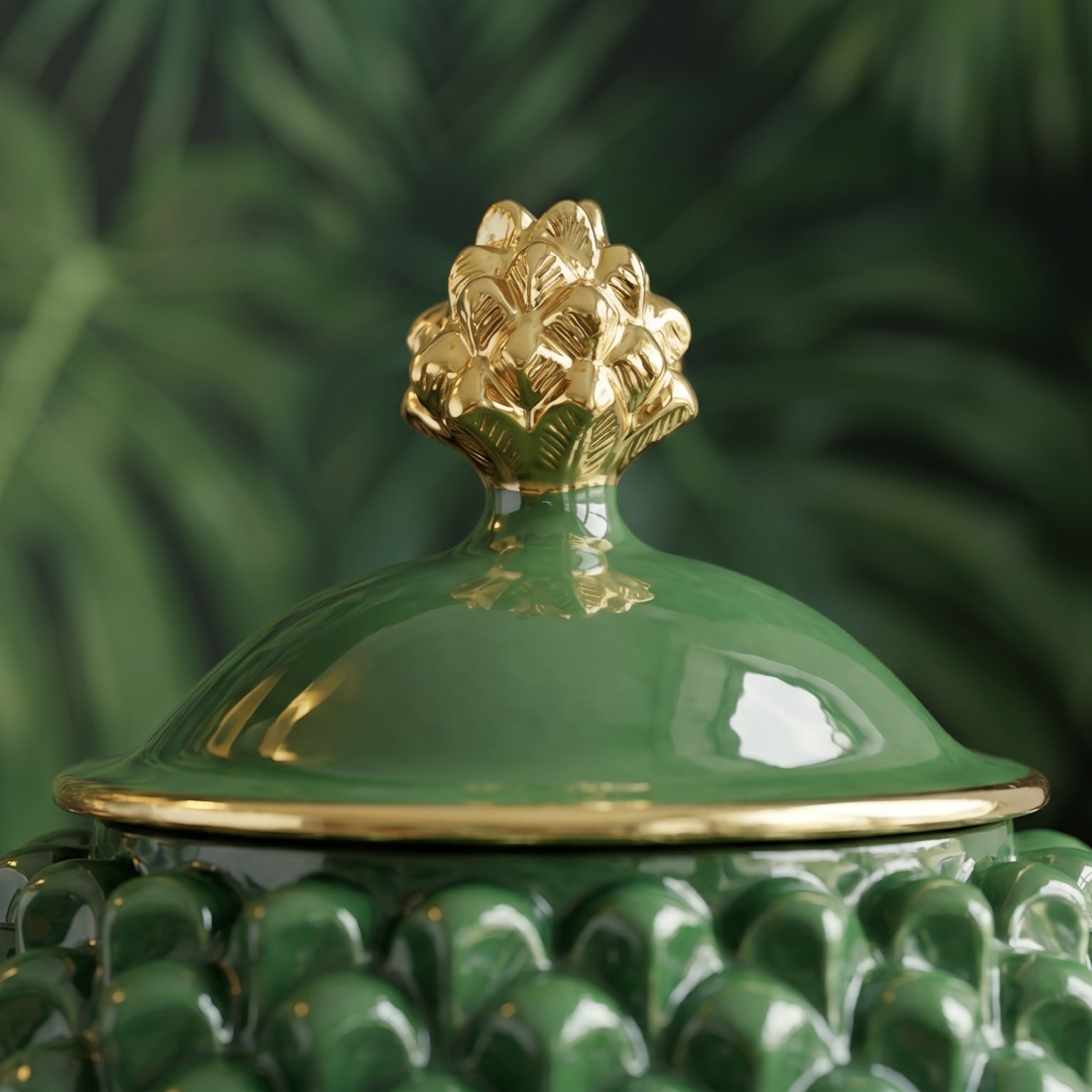 Sicilian Pine Cone Cookie Jar Ø 20 cm / Ø 7.9" – Sicilian tradition from Caltagirone