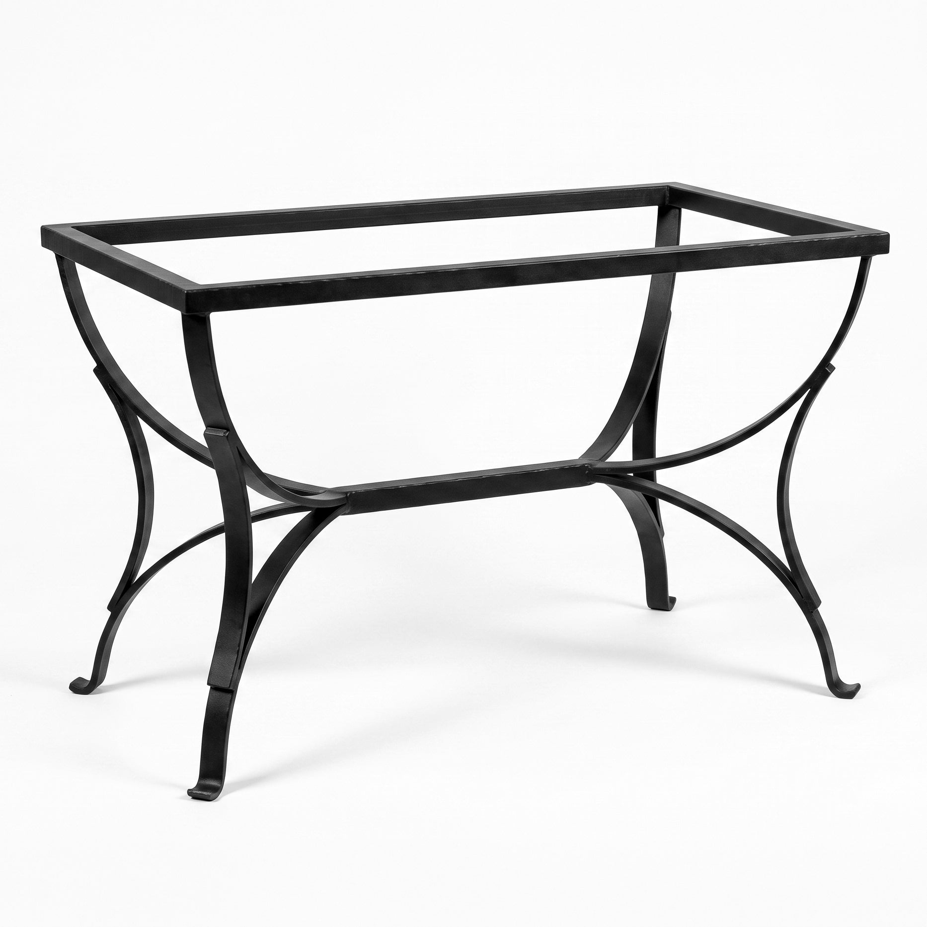 Sicilian Lava Stone Table 75×115 cm / 30×45", Calatino Ornament – Italian ceramic from Caltagirone, Sicily
