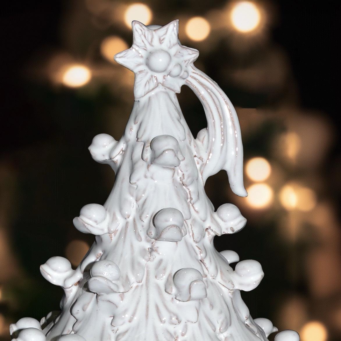 Albero di natale in ceramica white line - Ceramiche di Caltagirone Sofia