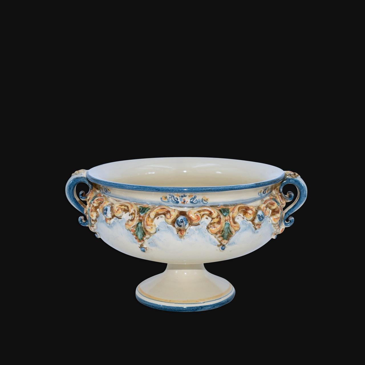 Alzata in ceramica decorata, ceramiche Caltagirone Sofia, ceramiche caltagirone fatti a mano