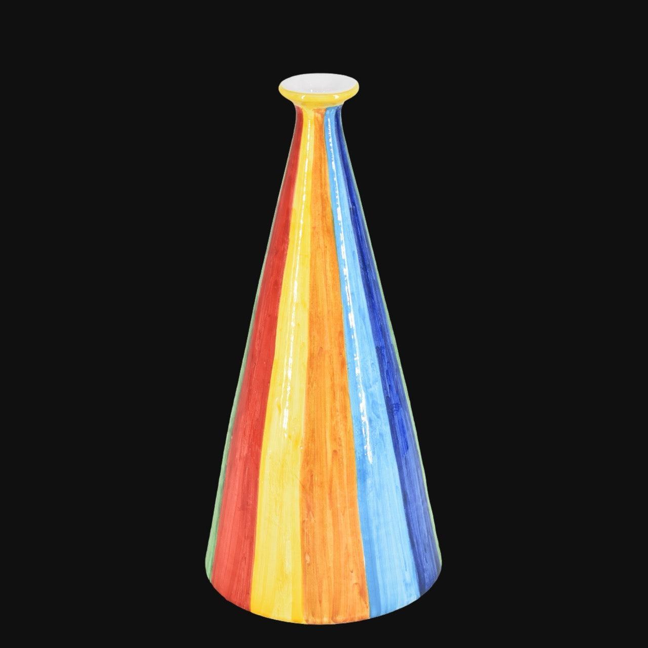 Bottiglia 25 cm White and Color - Unione di Eleganza e Vivacità - Ceramiche di Caltagirone Sofia