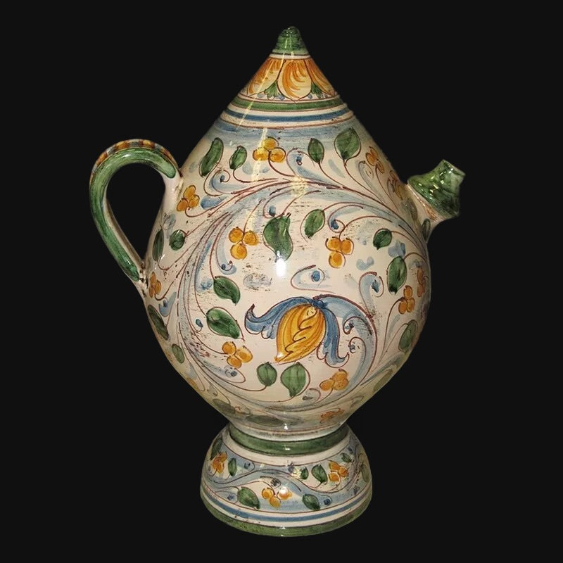Bummulu Malandrino h 25 Antico Fogliame in ceramica artistica di Caltagirone - Ceramiche di Caltagirone Sofia