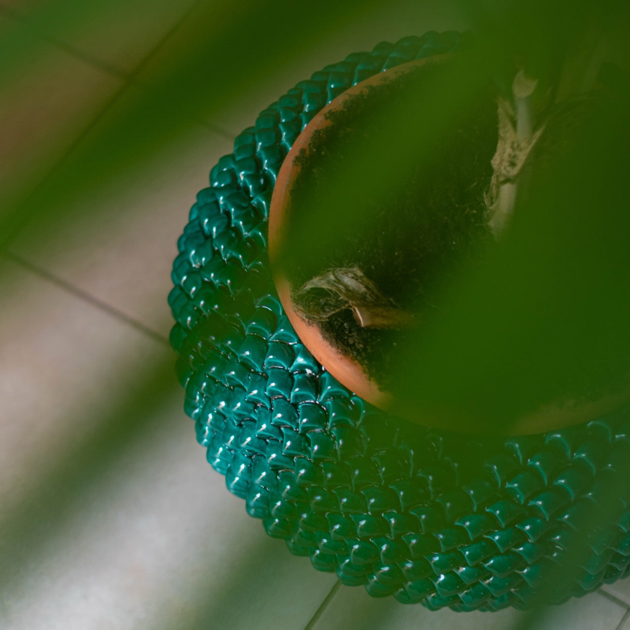 Cachepot a pigna Verde Smeraldo in ceramica artigianale di Caltagirone - Ceramiche di Caltagirone Sofia