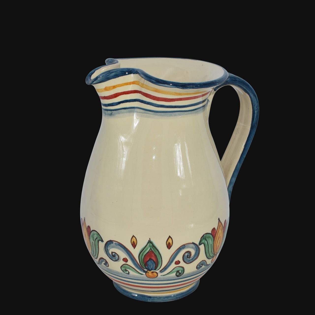 Brocca ceramica Caltagirone fatti a mano, decoro Sicily, artigianato Sofia