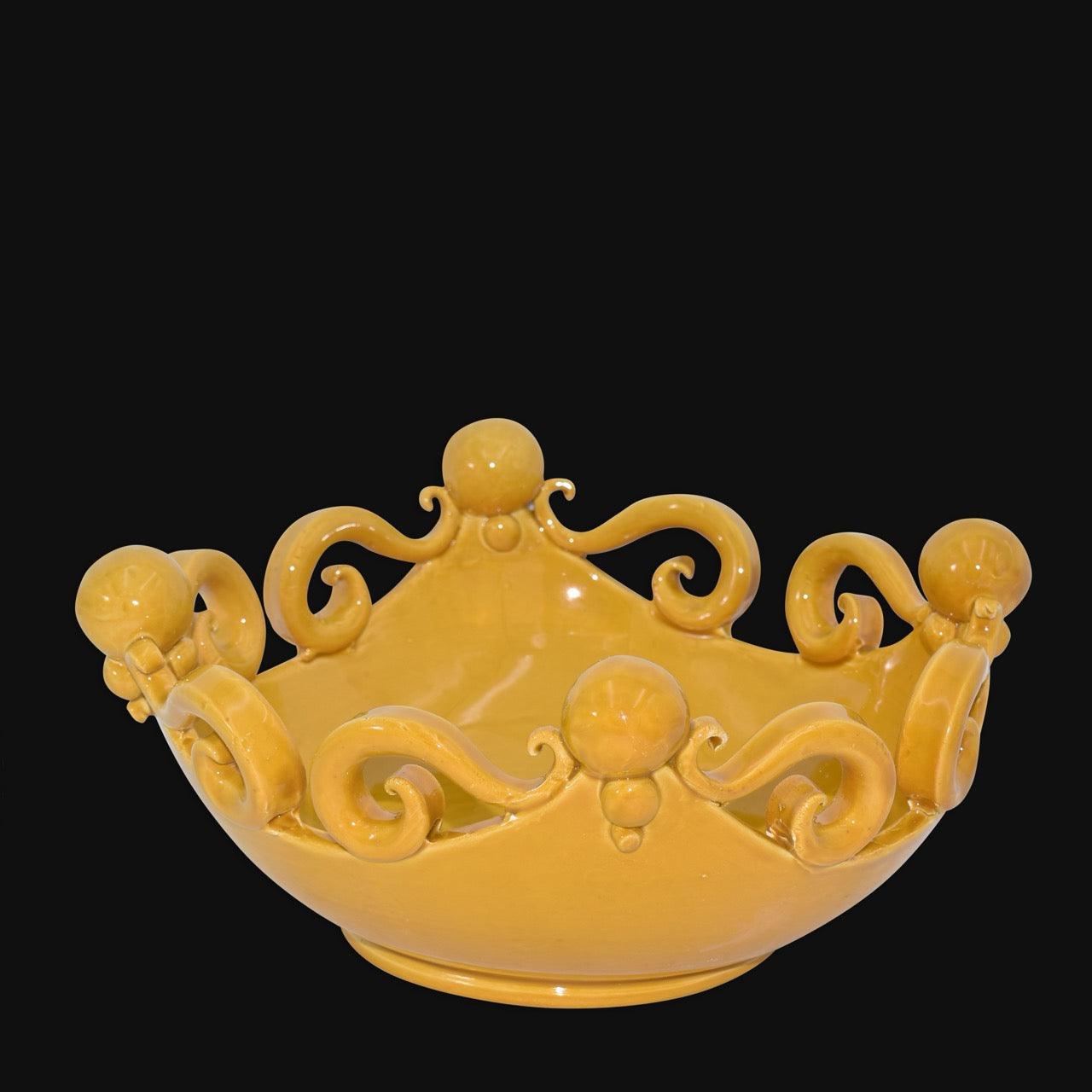 Centrotavola Pallina Senape Ø 25/30 cm - Ceramiche Artistiche Siciliane - Ceramiche di Caltagirone Sofia