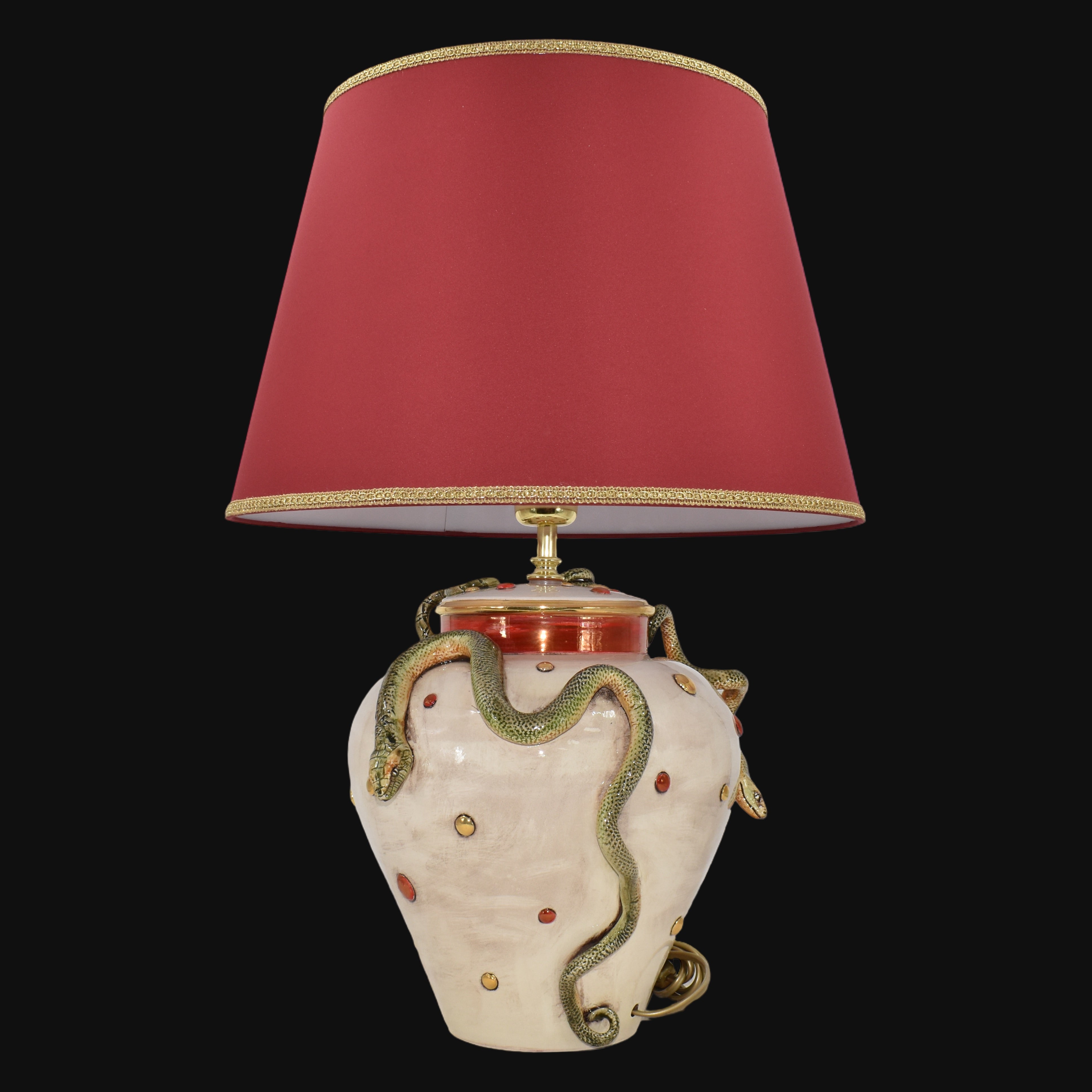 Lume Eden h 30 cm - Giardini dell'Eden decorazione madreperla oro e lustri