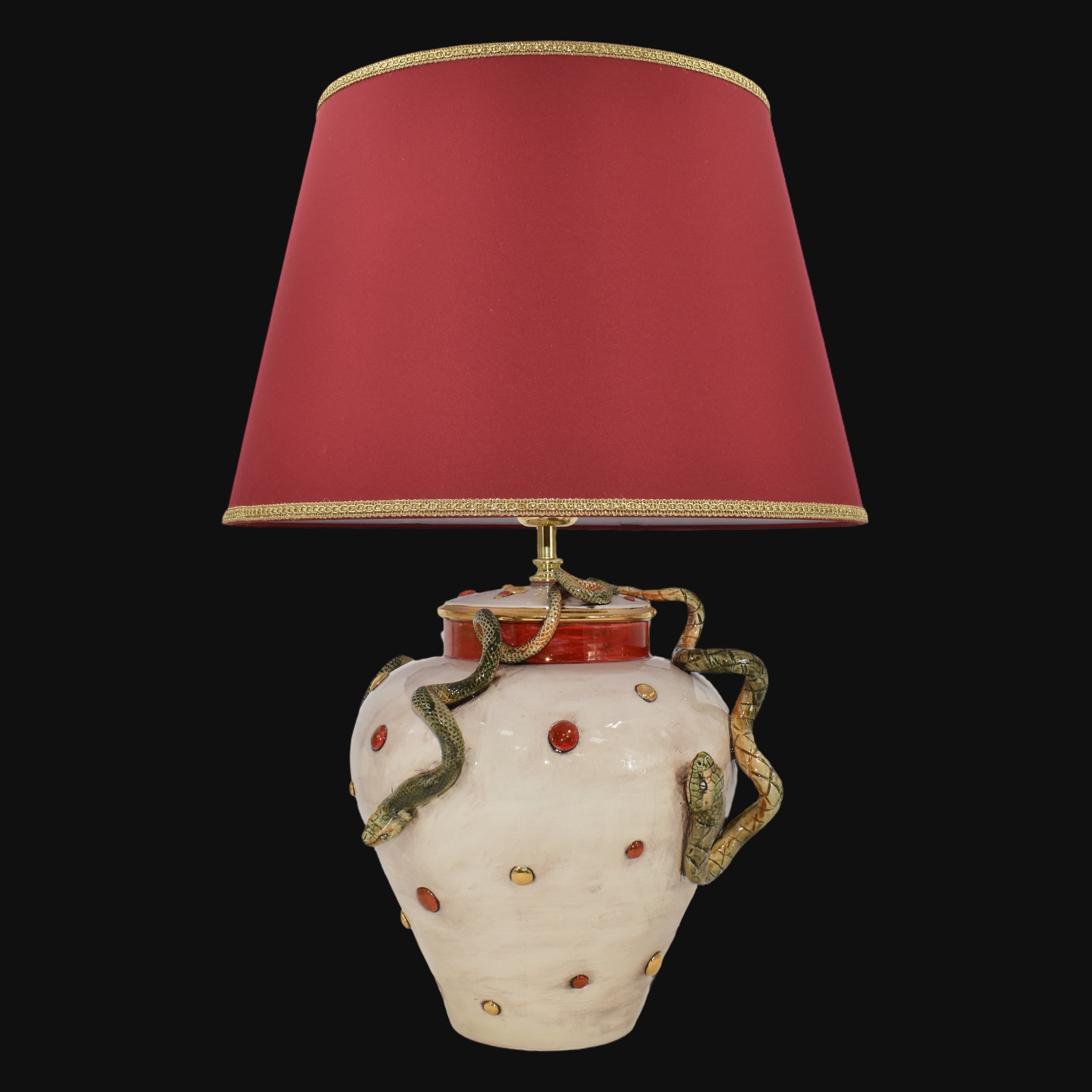 Lume Eden h 30 cm - Giardini dell'Eden decorazione madreperla oro e lustri