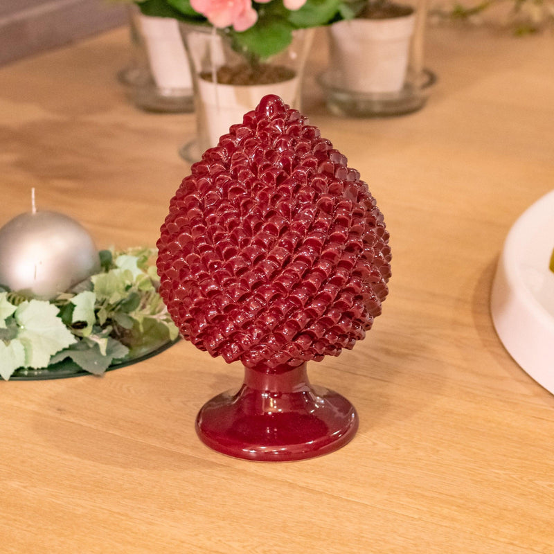 Artisan Pine Cone Bordeaux - Caltagirone Sicily