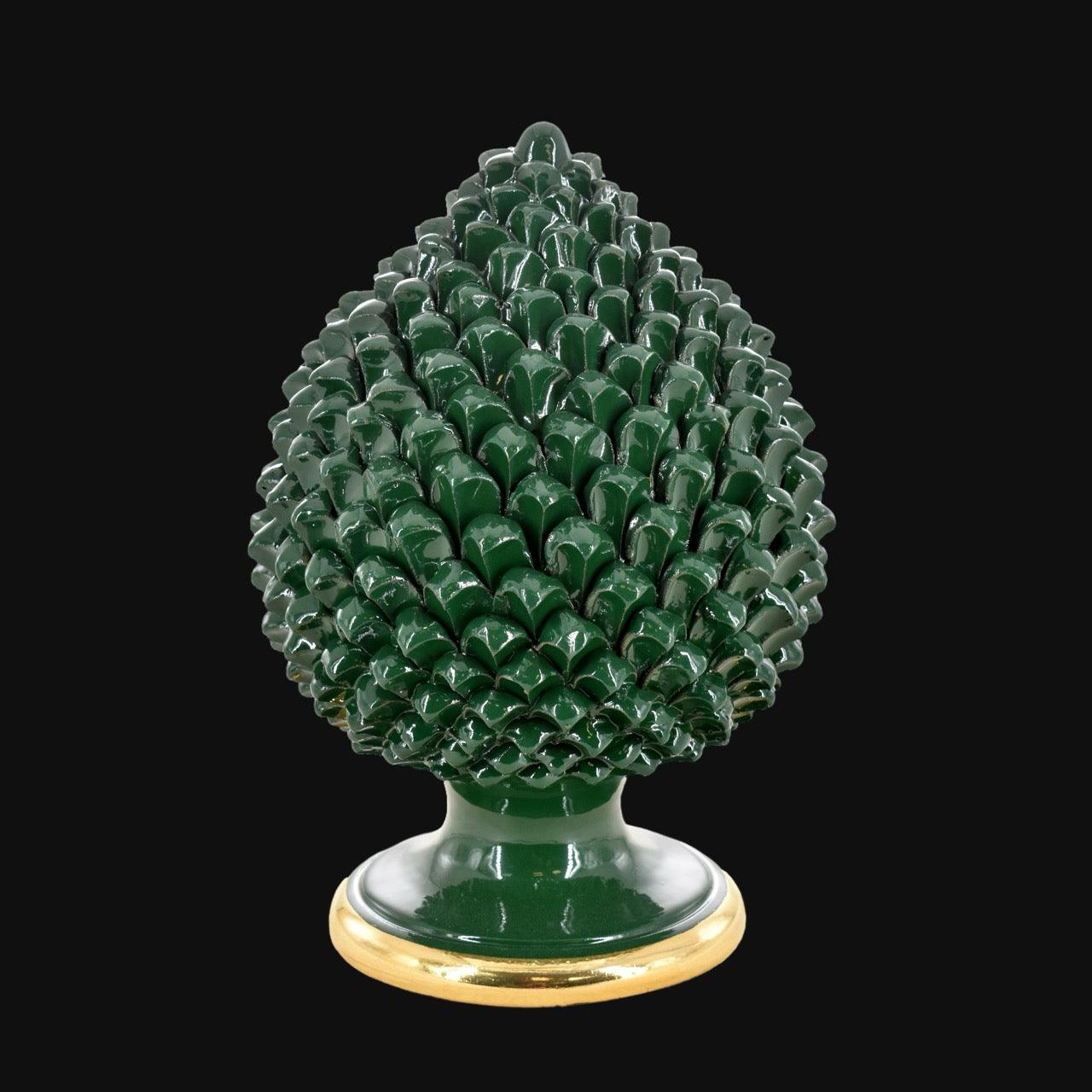 Pigna Siciliana Moderna Verde Antico e Oro - Ceramiche di Caltagirone Sofia