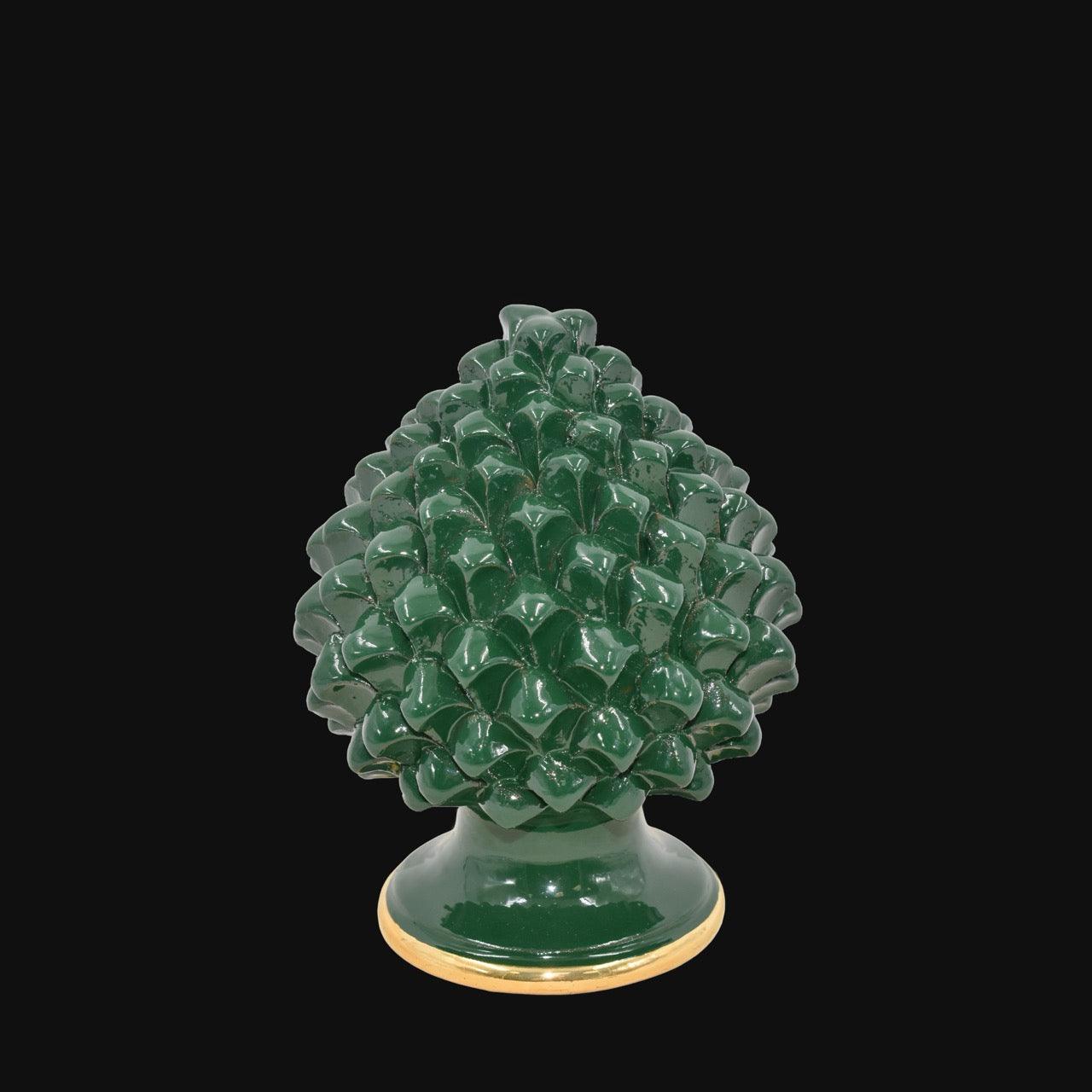 Pigna Siciliana Moderna Verde Antico e Oro - Ceramiche di Caltagirone Sofia