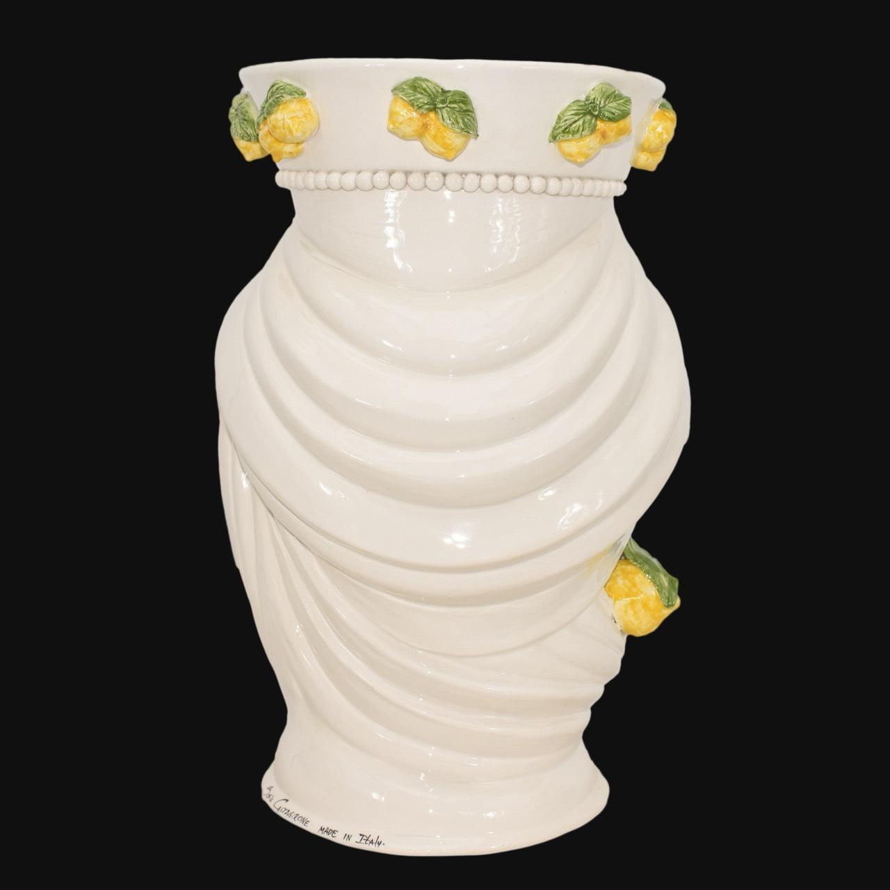 Testa di moro h 45 turbante White and Lemon femmina - Ceramiche di Caltagirone Sofia