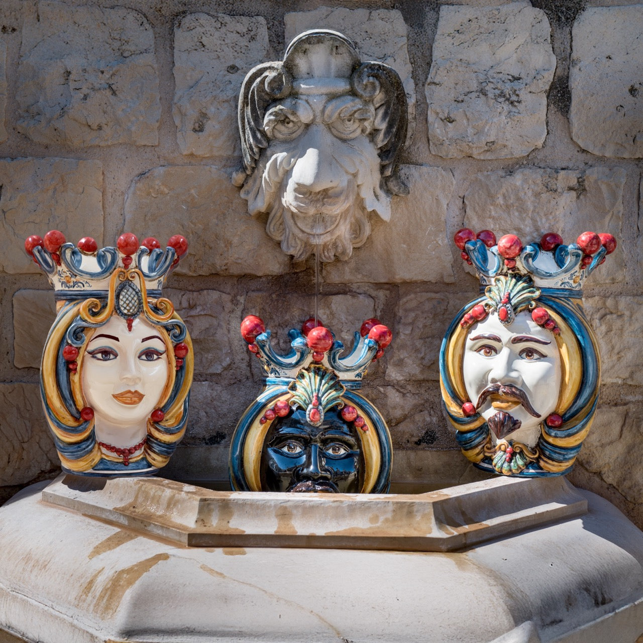 Testa h 38 in decoro sicily femmina - Ceramiche Di Caltagirone Sofia - Ceramiche di Caltagirone Sofia