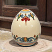 Uovo decorativo in ceramica di Caltagirone Sofia, ceramiche caltagirone fatti a mano