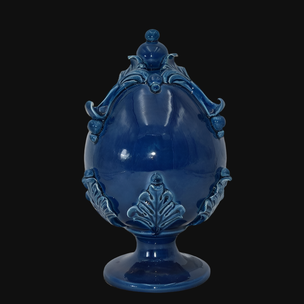 Uovo in ceramica h 25 Linea Blu Intenso - Ceramiche di Caltagirone - Ceramiche di Caltagirone Sofia