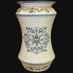 Portaombrelli ad albarello h 50 in serie d'arte Blu e arancio - Ceramiche di Caltagirone Sofia