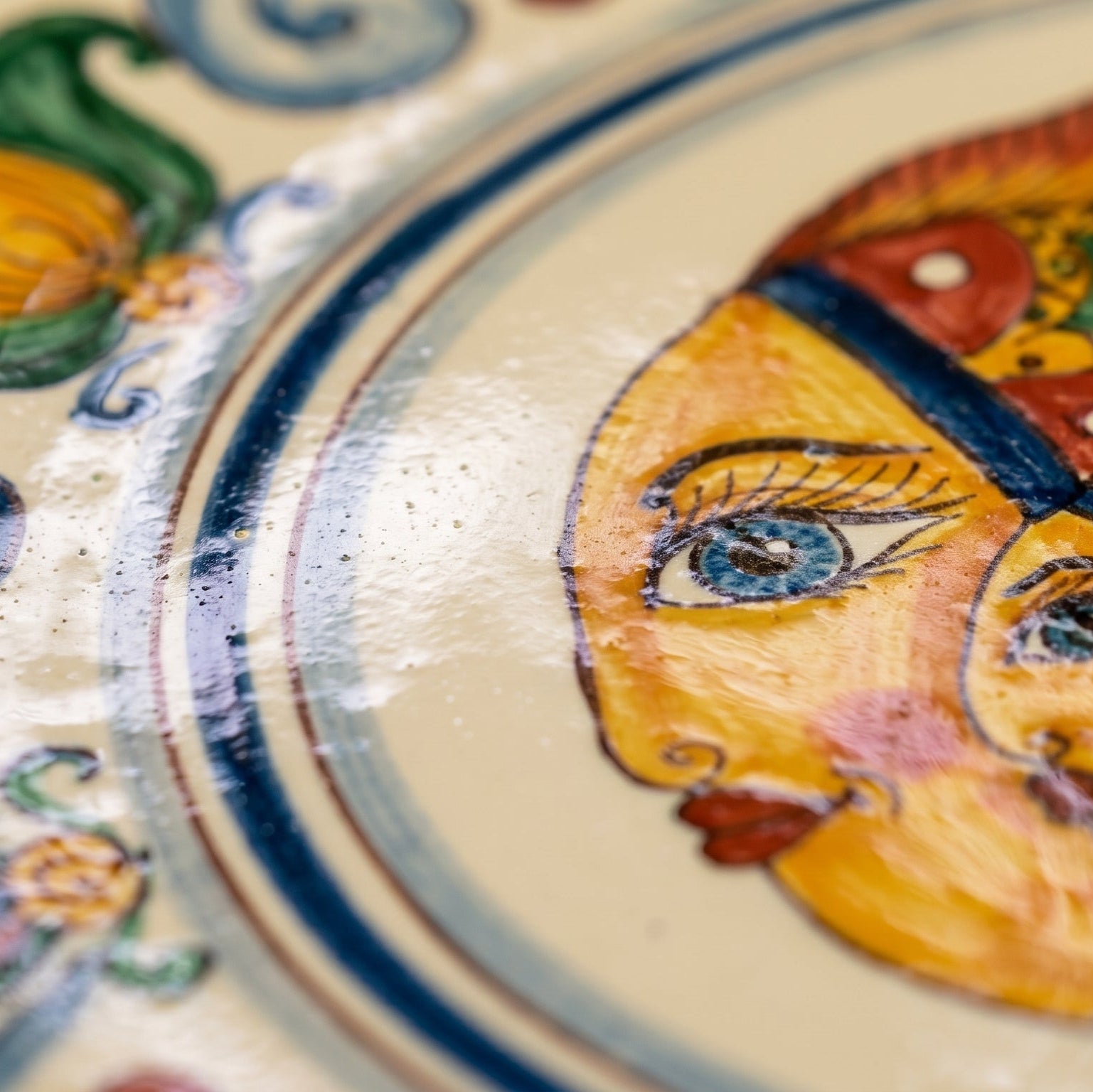Sicilian Ceramic Cake Stand Ø 35 cm / Ø 13.8" – Italian ceramic from Caltagirone, Sicily