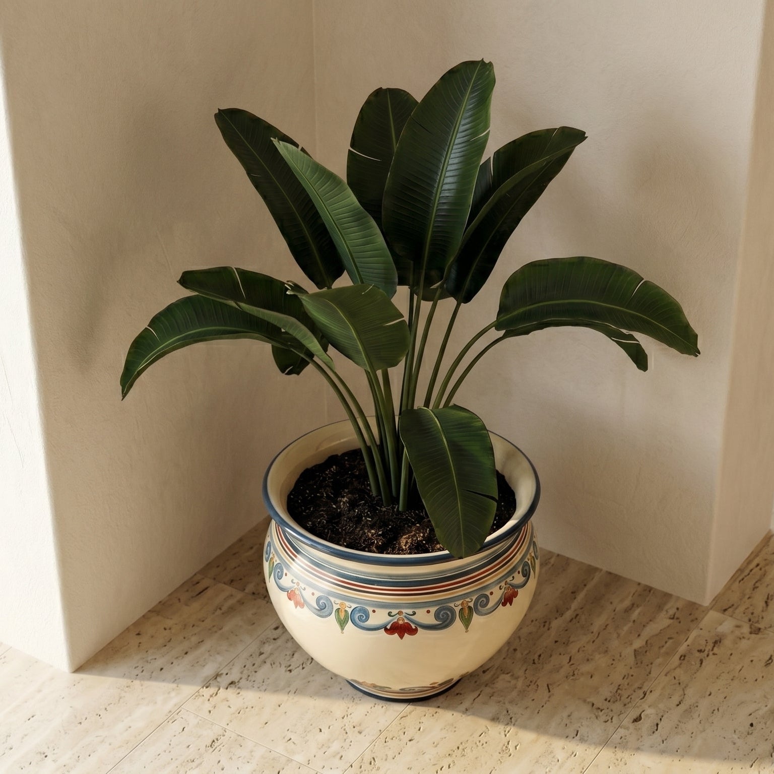 Italian Decorative Cachepot, Decoro Sicily – Italian ceramic from Caltagirone, Sicily