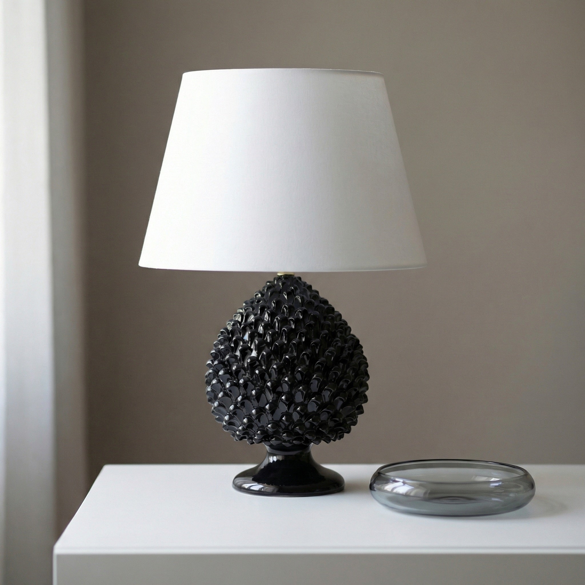 Ornamental light in ceramics of Caltagirone - Artistic ceramics Sofia