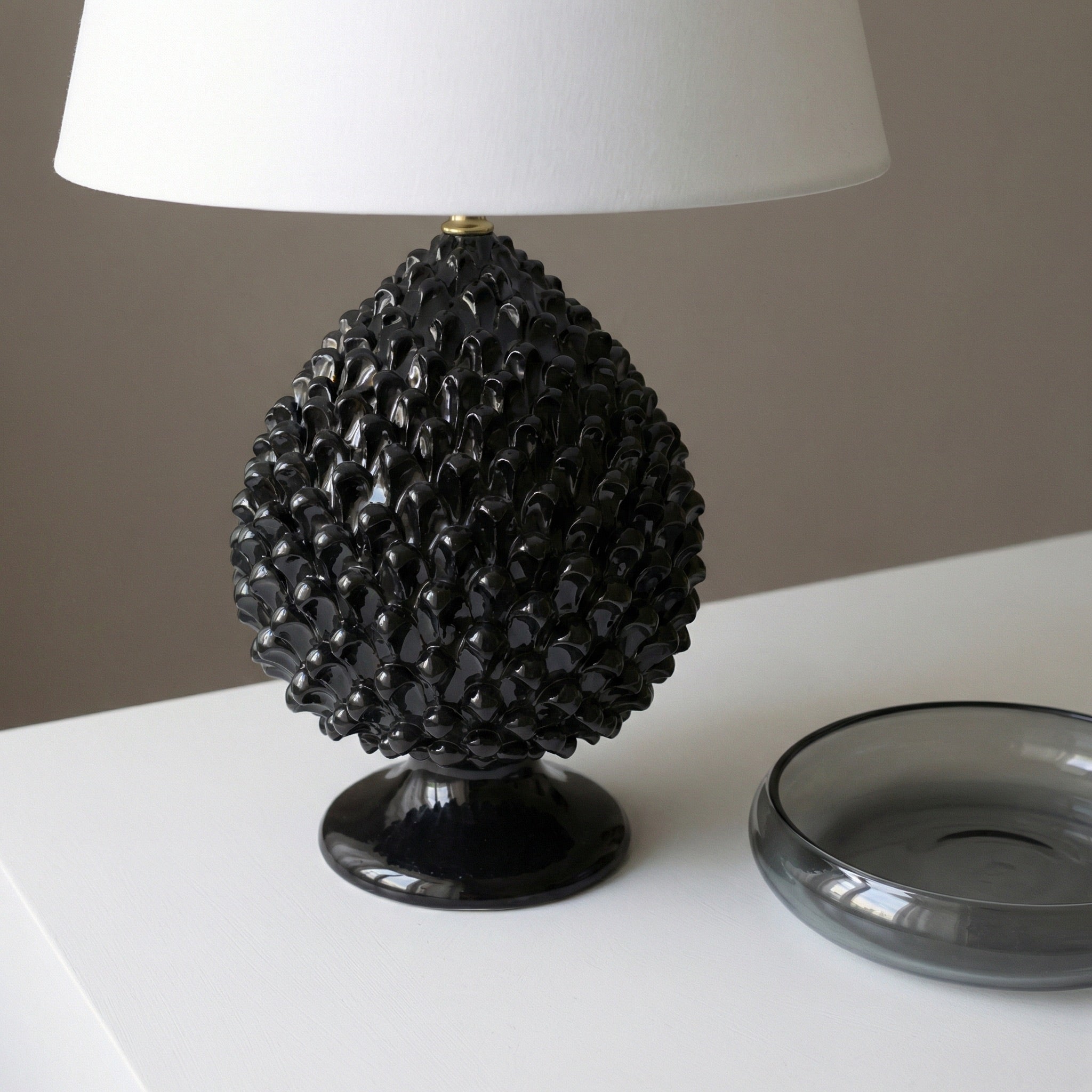 Ornamental light in ceramics of Caltagirone - Artistic ceramics Sofia