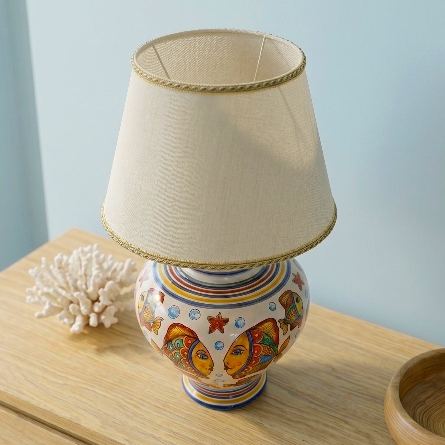 Italian Ball Ceramic Lamp – Italian ceramic from Caltagirone, Sicily