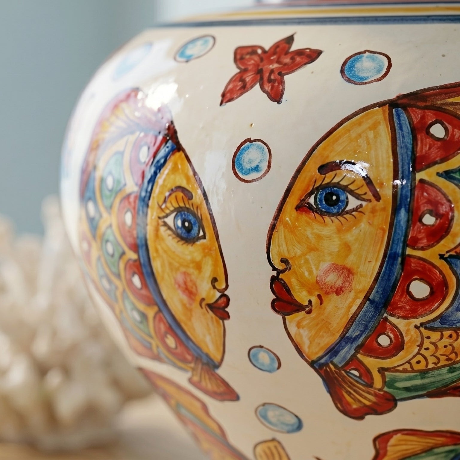 Italian Ball Ceramic Lamp – Italian ceramic from Caltagirone, Sicily