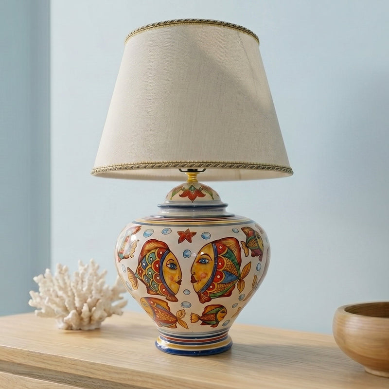 Italian Ball Ceramic Lamp – Italian ceramic from Caltagirone, Sicily