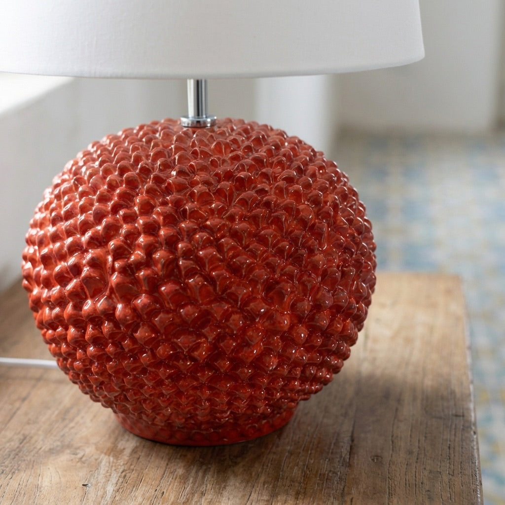 Ornamental light in ceramics of Caltagirone - Artistic ceramics Sofia