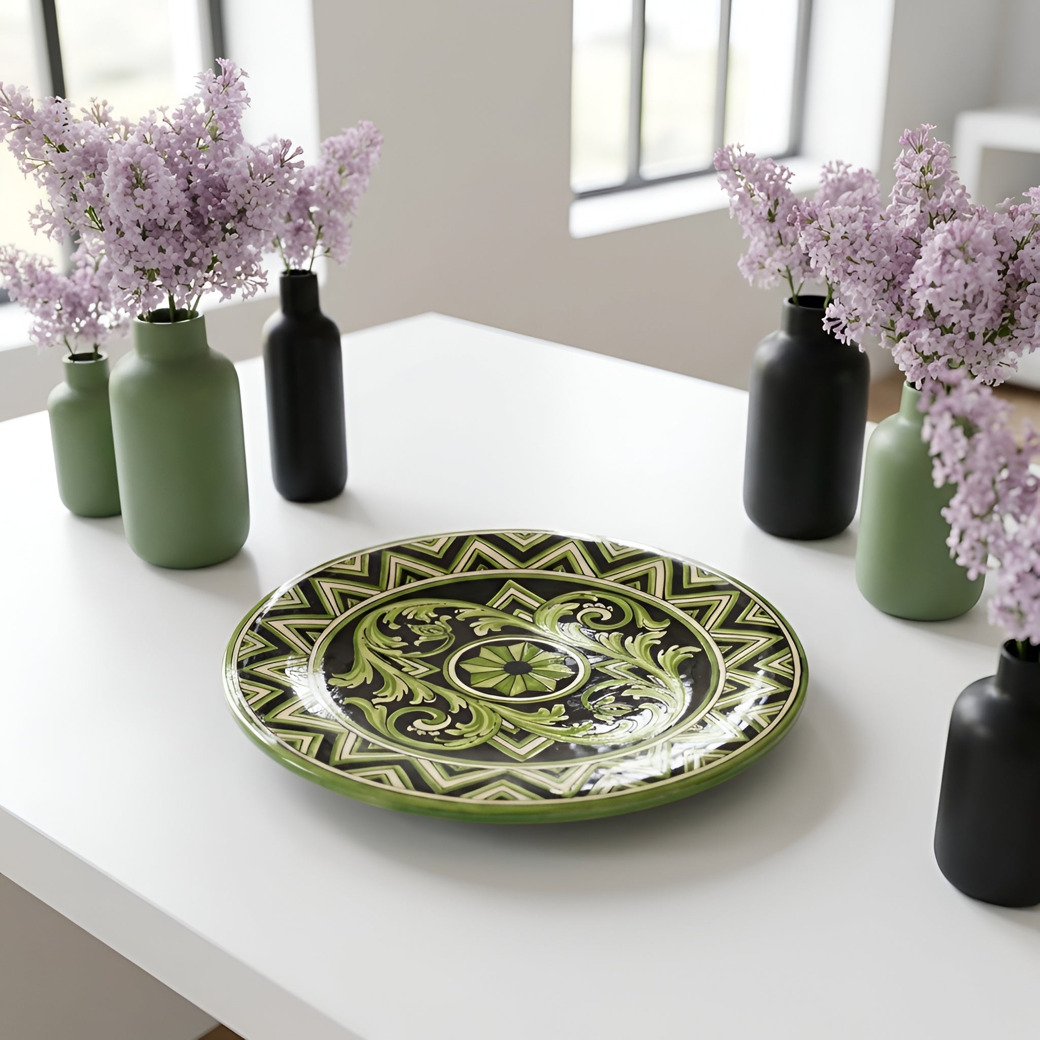 Piatto in Ceramica Linea Parigi Ø 40 cm - Artigianato Caltagirone