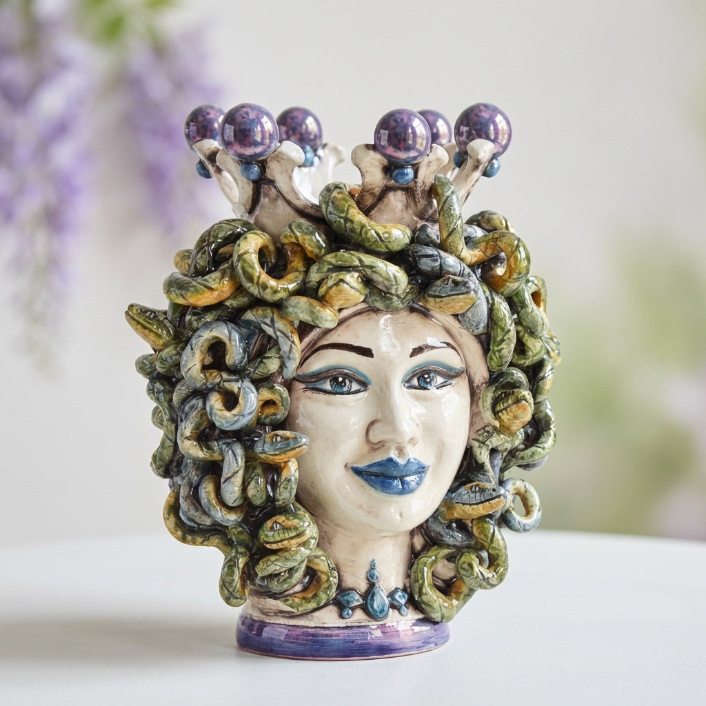 Head h 25 turban jellyfish Luster Wisteria