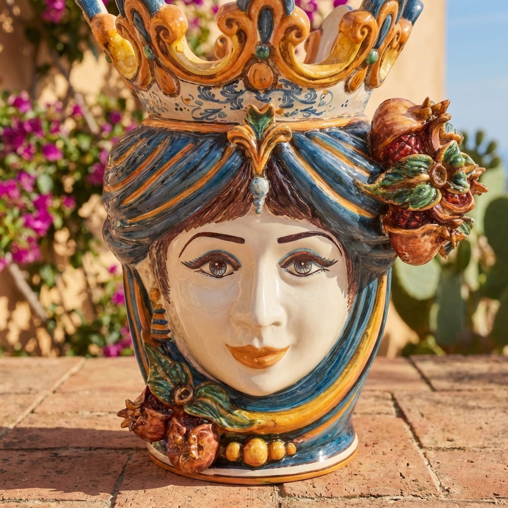 Moor's head h 40 blue and orange pomegranates female