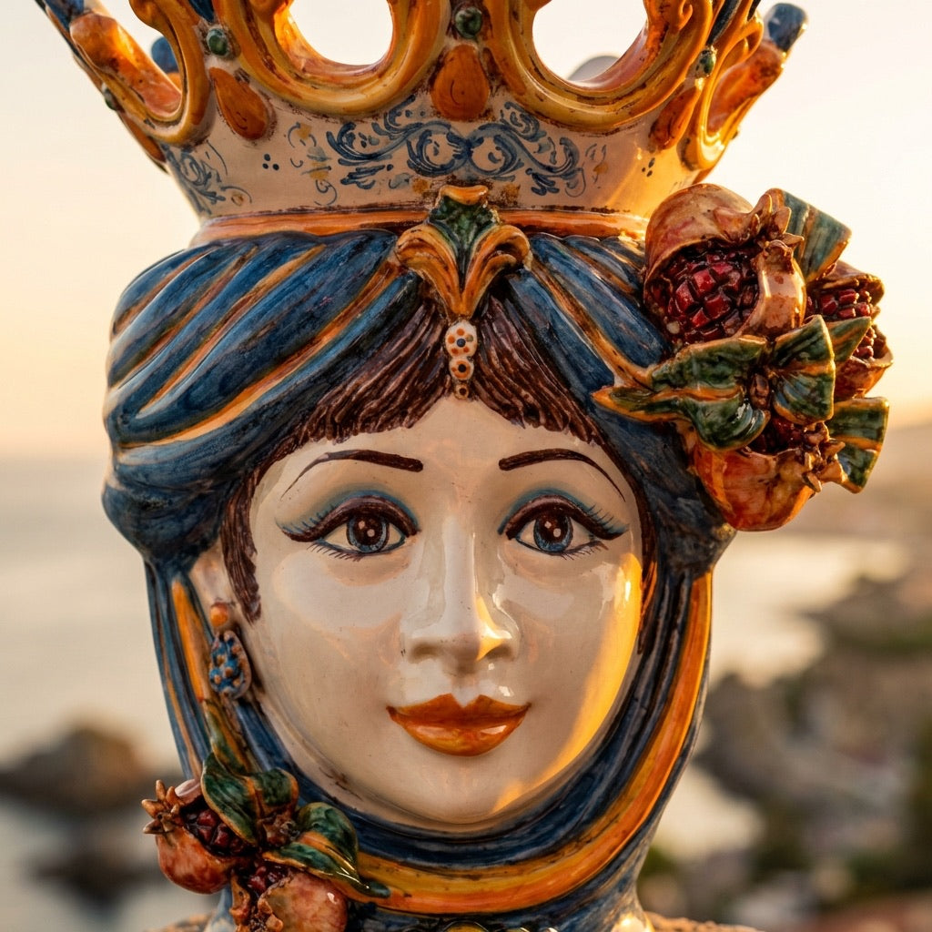 Moor's head h 40 blue and orange pomegranates female