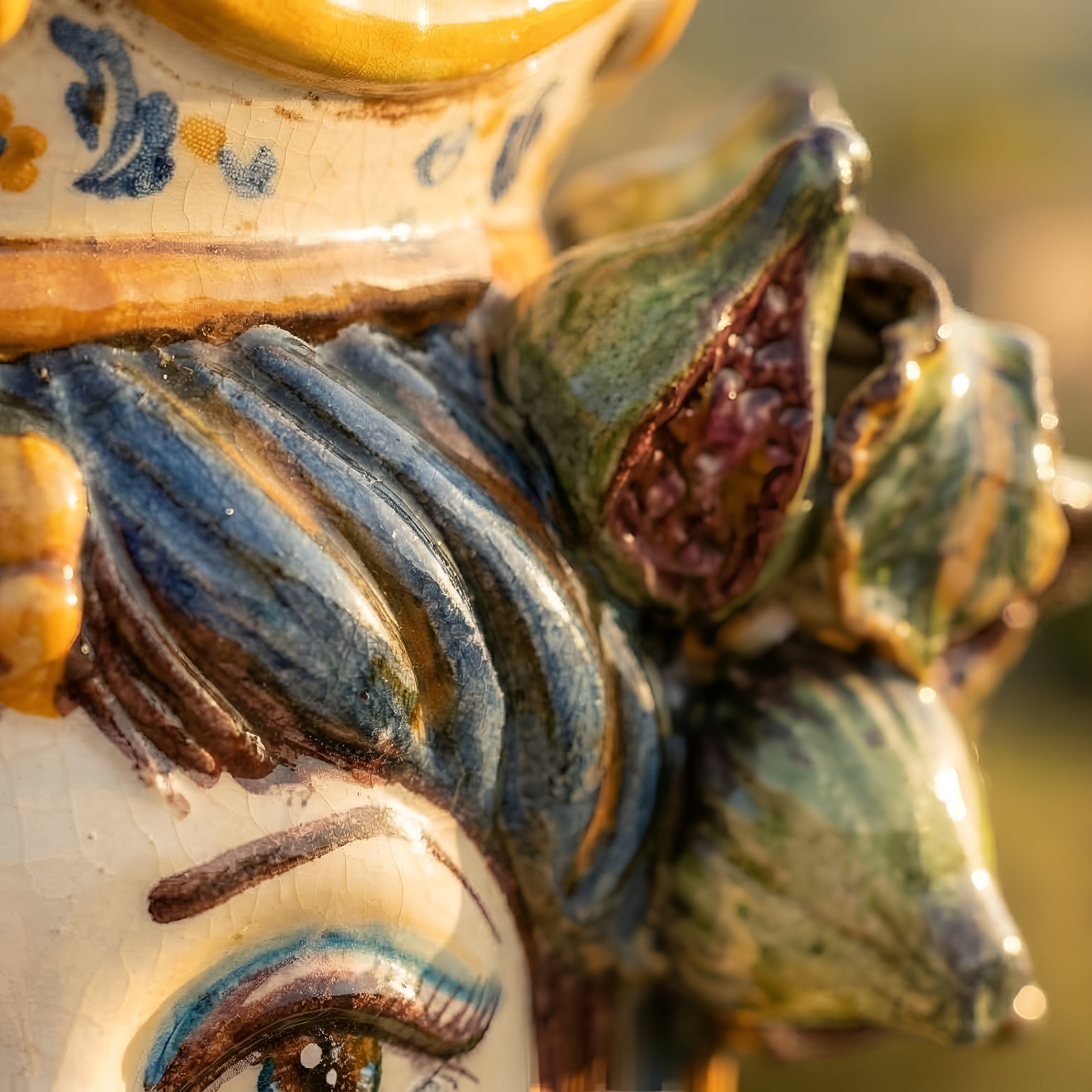 Ceramic Head with fichi h 25 blu/orange female