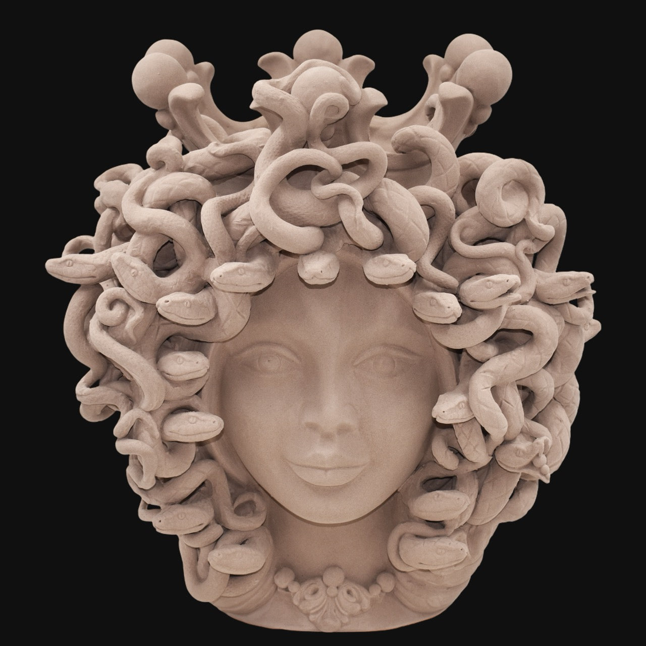 Medusa Head Vase H 38 cm / 15" – Testa di Moro from Caltagirone, Sicily