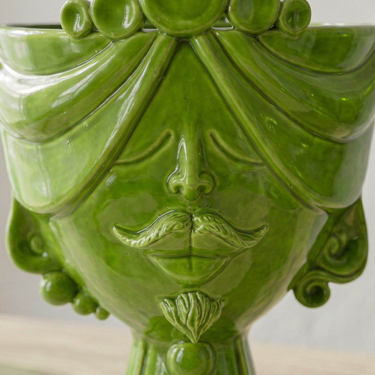 Zahira Testa di Moro Vase H 30 cm / 11.8", Man – Testa di Moro from Caltagirone, Sicily