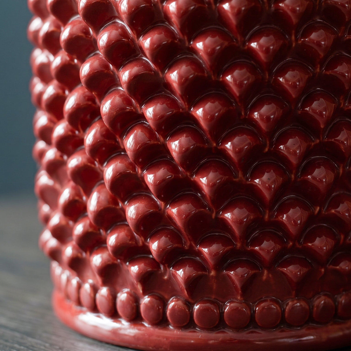 Vaso Pigna Cilindro h 35 cm - Bordeaux  | Ceramica Caltagirone