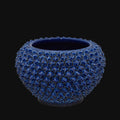Cachepot a pigna blu intenso in ceramica artigianale di Caltagirone