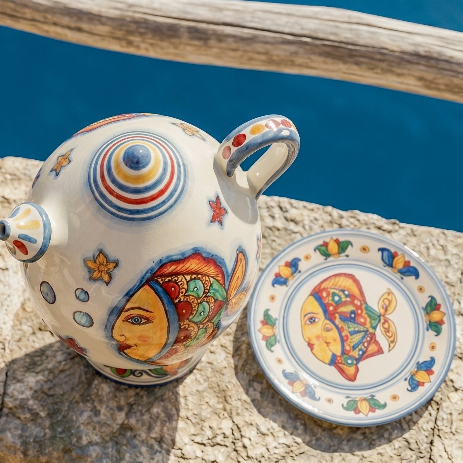 Sicilian Wall Fangotto Plate – Italian ceramic from Caltagirone, Sicily