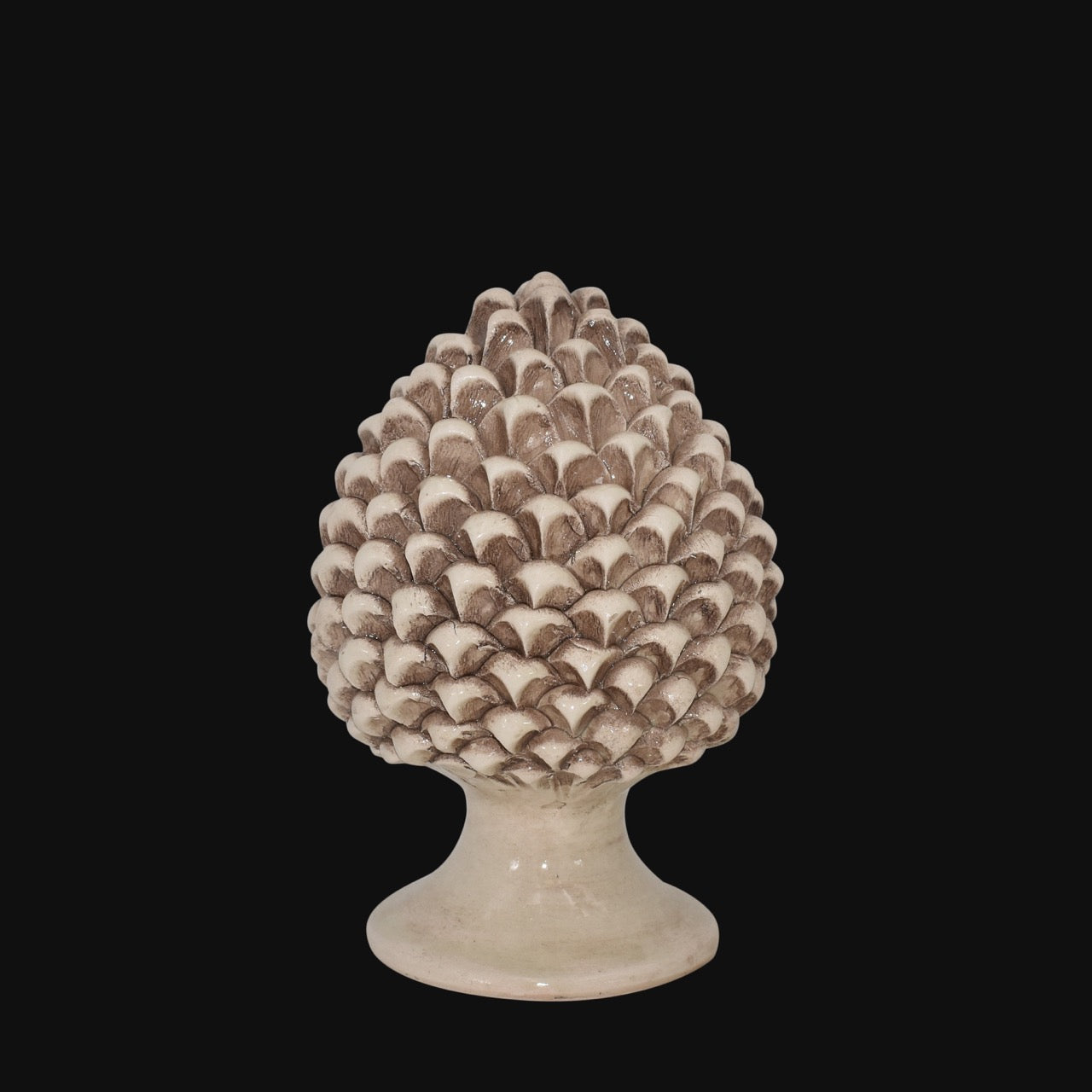 Sicilian Pine Cone with Antique Mother of Pearl Decoration