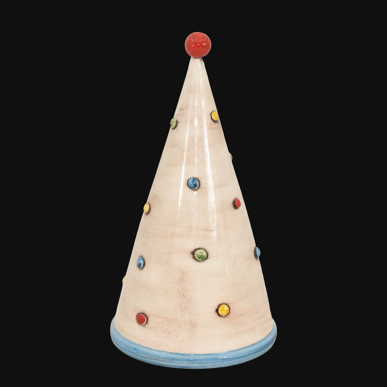 Modern Christmas tree in artistic ceramic of Caltagirone, Italian Pottery Made in Italy