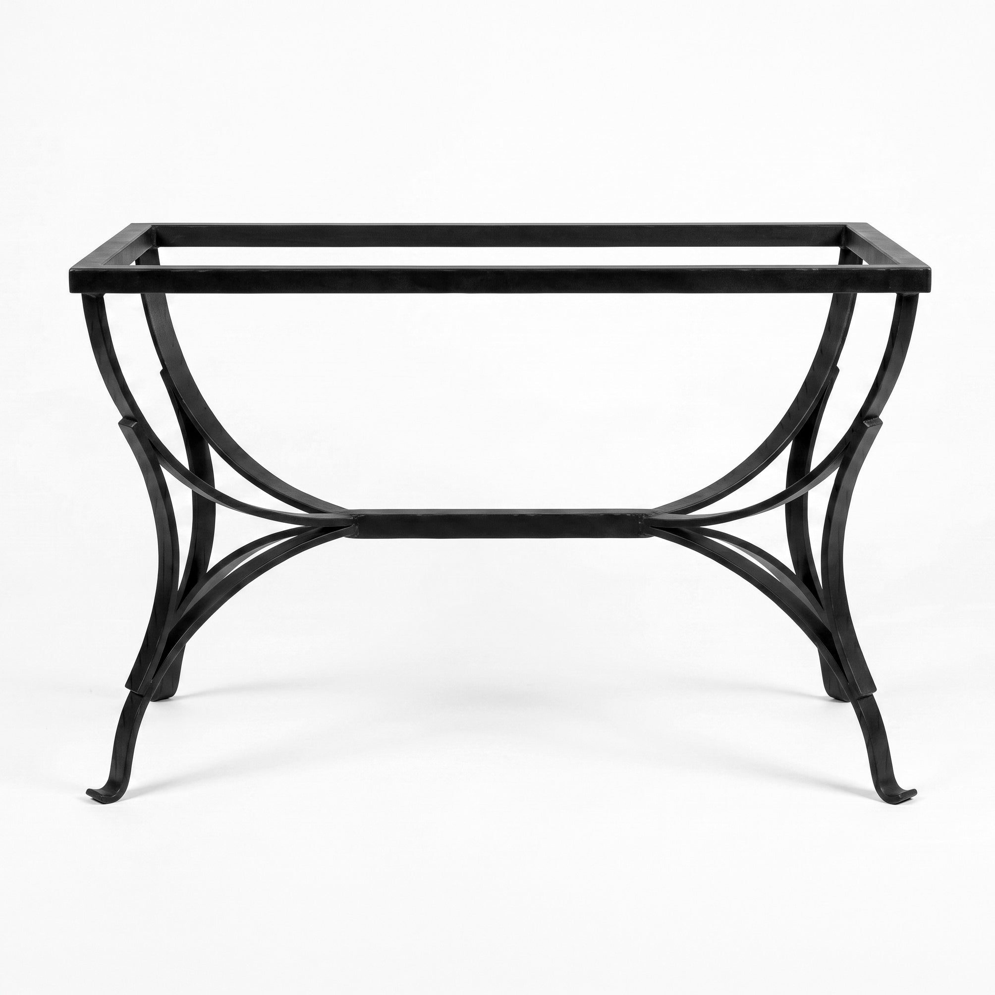 Sicilian Lava Stone Table 75×115 cm / 30×45", Calatino Ornament – Italian ceramic from Caltagirone, Sicily