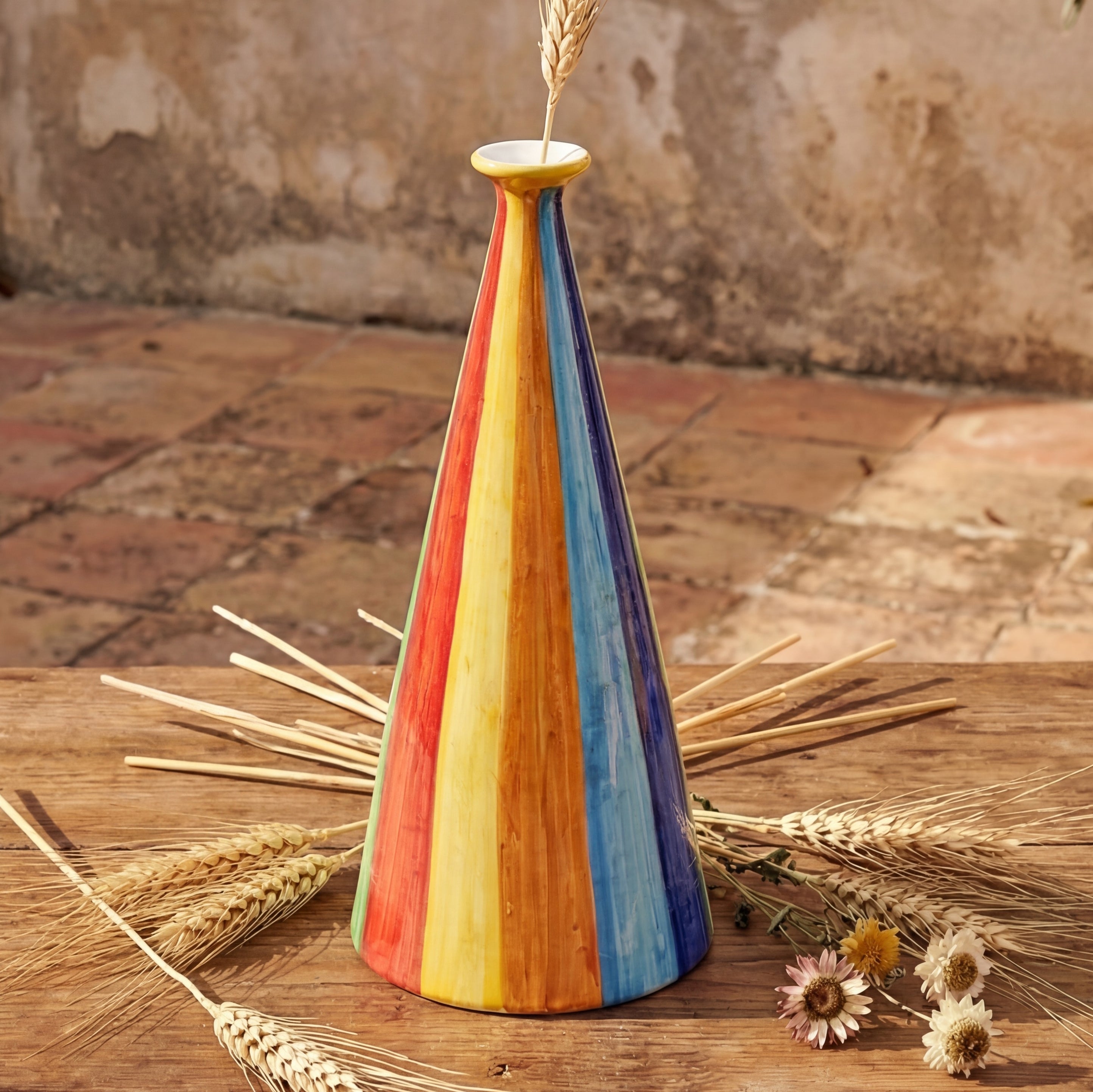 Bottiglia 25 cm White and Color - Unione di Eleganza e Vivacità