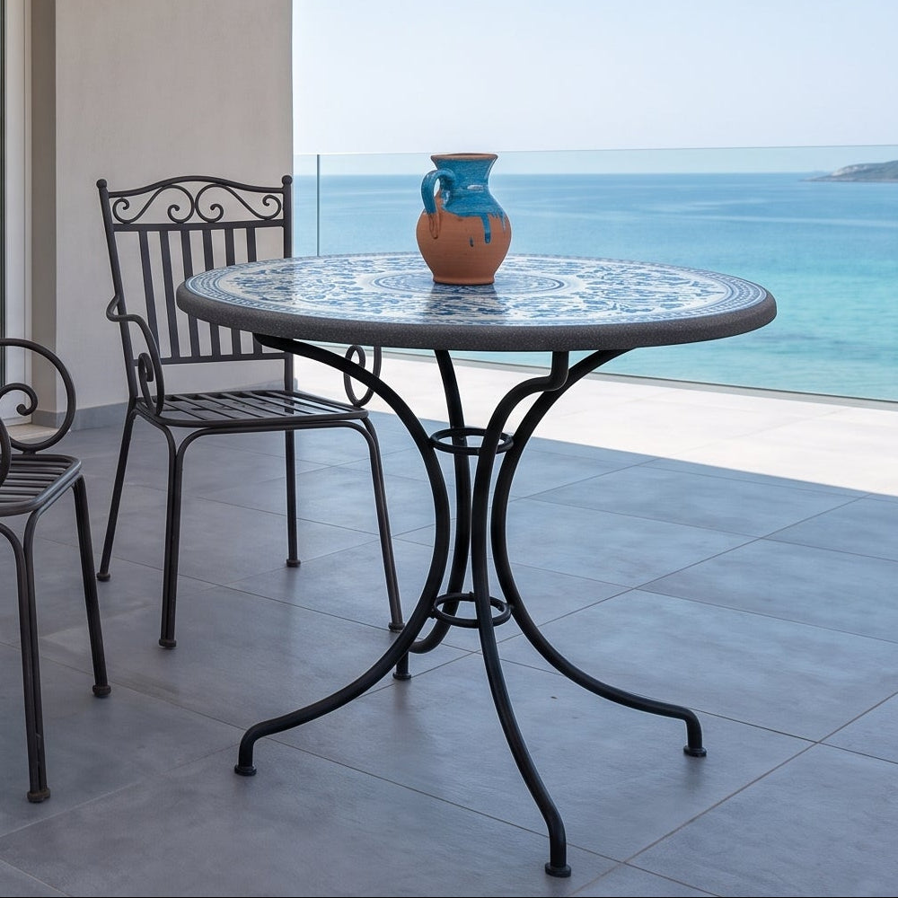 Sicilian Lava Stone Table – Sicilian majolica handcrafted in Caltagirone