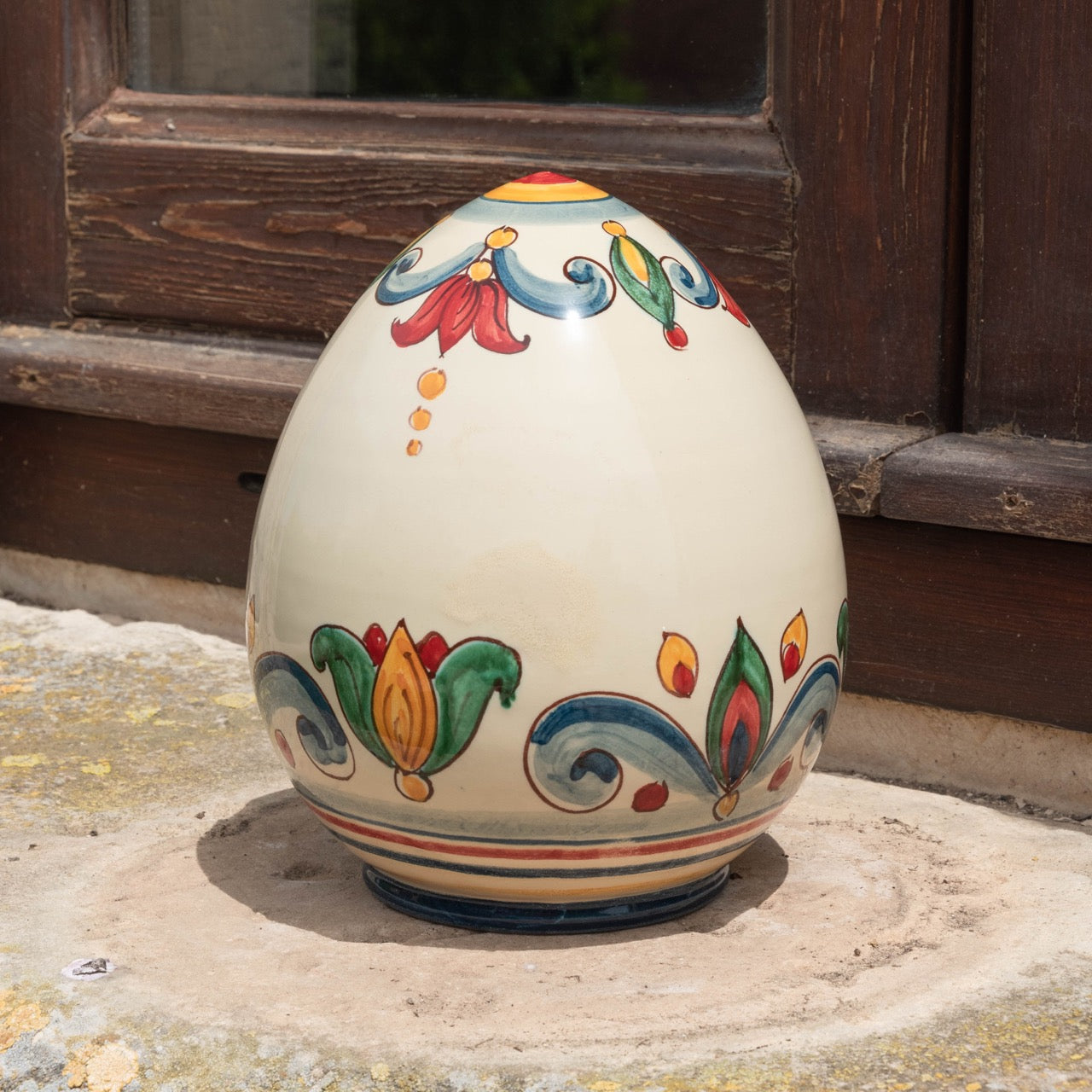 Sicilian egg h 20 - Sicily decor of Caltagirone